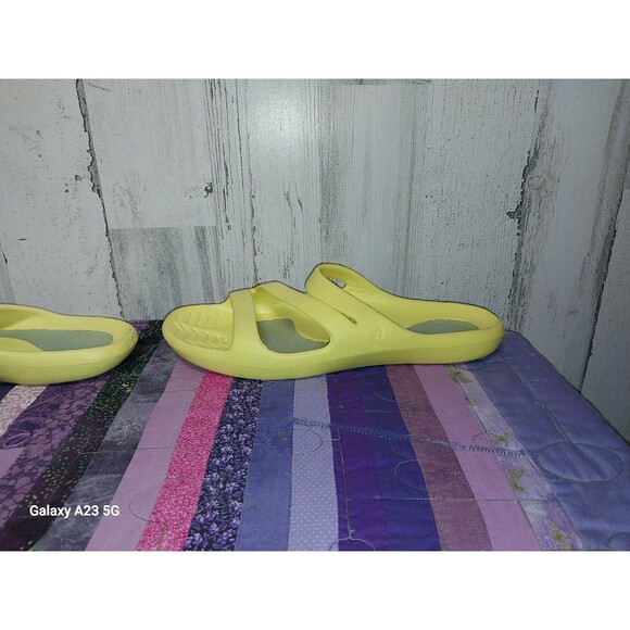 Tony Little Cheeks Health Slide with Gel Footbed Color Yellow Size 11 - Picture 5 of 8